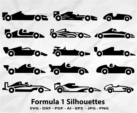 Formula 1 Car Svg Car Silhouettes F1 Svg Sport Car Svg Etsy