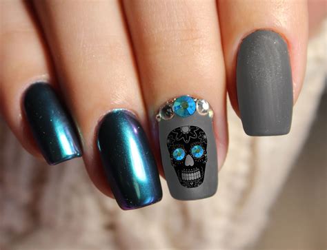 Sugar Skull Nail Decals Assortment Set Moon Sugar Decals Skull