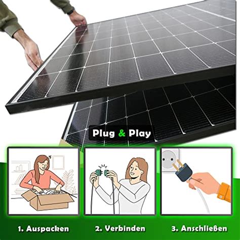 GreenSurfer Balkonkraftwerk 2x425W Bifaziale Glas Glas Solarmodule