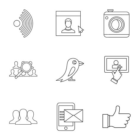 E Mail Vector Art PNG E Mail Icons Set Outline Style Style Icons