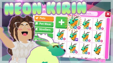 Making A Neon Kirin In Adopt Me Roblox Astrovv Youtube