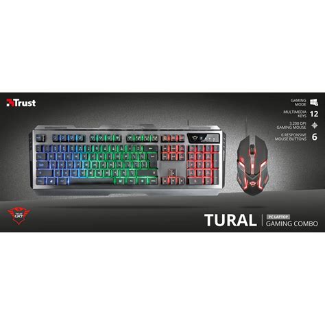 Kit Gaming Mouse Tastatura Trust Gxt Tural Negru Emag Ro