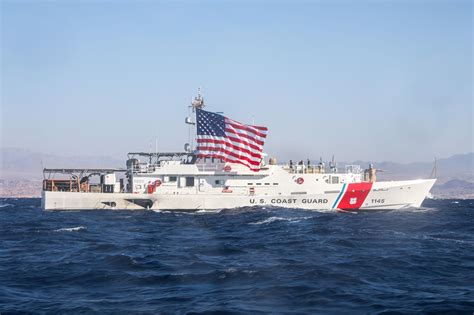 Fast response cutter USCGC Cutter Emlen Tunnel (WPC 1145) operate in the Gulf of Aqaba, during ...