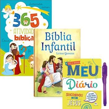 Kit Atividades B Blicas B Blia Infantil Letra Grande Capa Dura