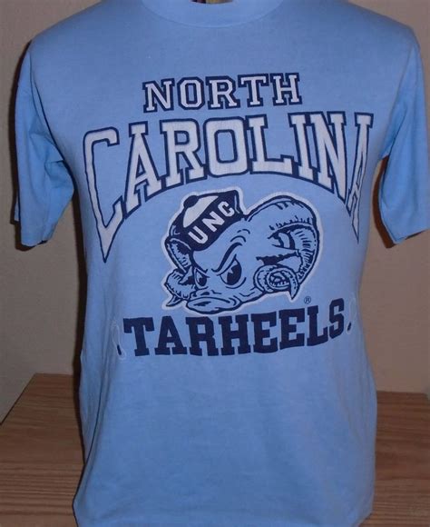 Vintage 1980s North Carolina Tar Heels Retro T Shirt Ncaa Basketball