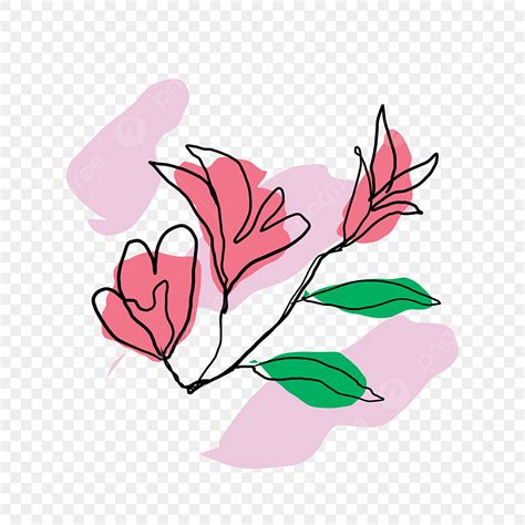 Abstract Drawings Clipart Hd PNG Abstract Pink Flower Line Drawing