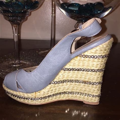 Marco Santi Shoes Marco Santi Powder Blue Wedge Shoes Size 55