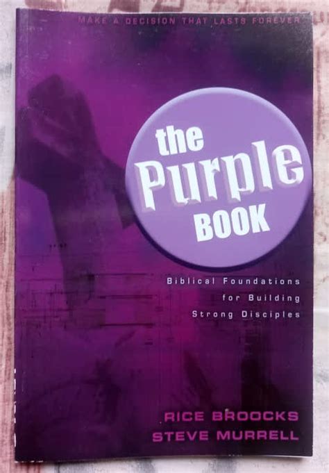 Self Help Psychology The Purple Book Rice Broocks Steve Murrell Was