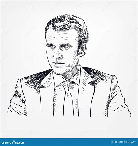 Emmanuel Macron President France Stock Illustration | CartoonDealer.com ...