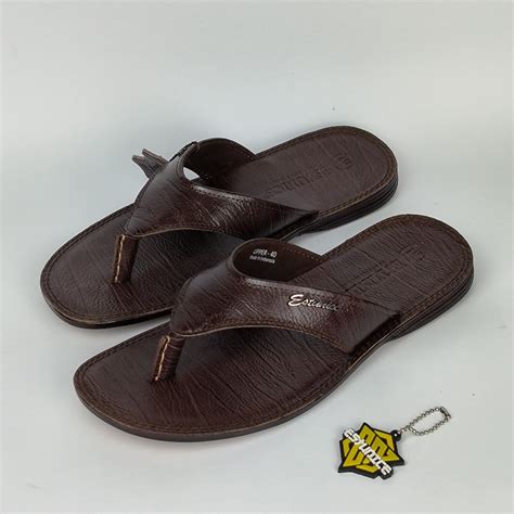 Jual Sandal Kulit Pria Original Premium Sendal Jepit Kulit Sapi Asli