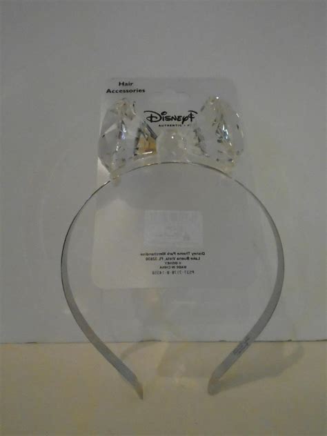 Disneyland Th Diamond Anniversary Bow Minnie Headband Crystal