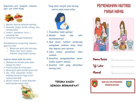 Leaflet Gizi Ibu Nifas Ppt