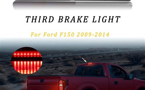 Kewisauto Led 3rd Third Brake Light For F150 09 14 Black Led 3rd Rear Brake Stop