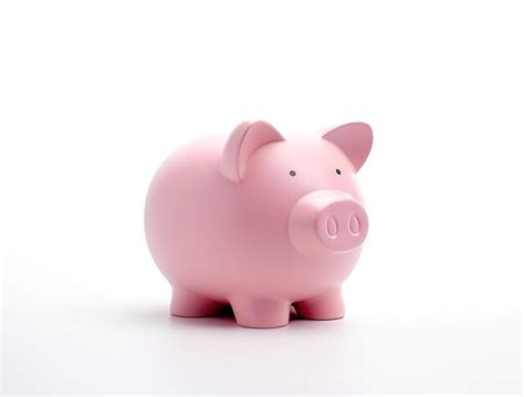 Premium Photo A Pink Piggy Bank Sitting On A White Background In The