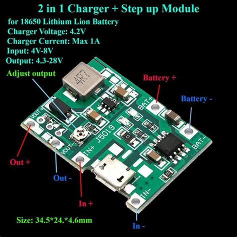 Jual TP4056 Charger Step Up 2A Lithium Li Ion 18650 3 7V 4 2V Li Po