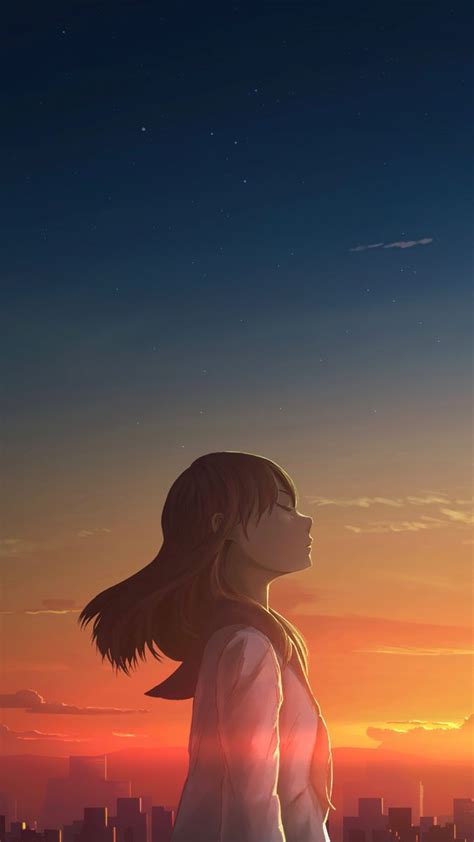 Wallpaper Anime Sunset Latar Belakang Pemandangan Anime Ilustrasi Alam