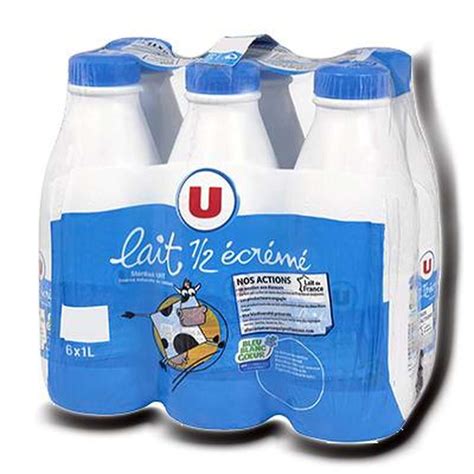 Pack De Lait Demi Cr M Uht Bleu Blanc Coeur U X L Frichti