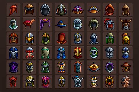 Helmet Pixel Art Game Icons Download