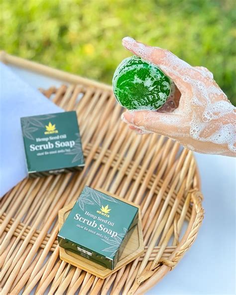 สบู่สครับกัญชง Hemp Seed Oil Scrub Soap เนียน นุ่ม หอมละมุน ~ Hempir ฟาร์มปลูกกัญชงและกัญชา