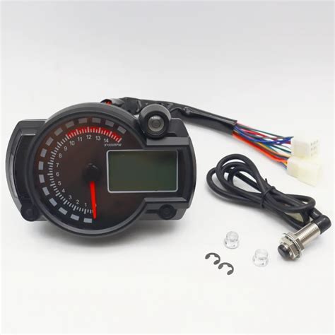 Koso Universal Lcd Digital Motocicleta Od Metro Veloc Metro Medidor