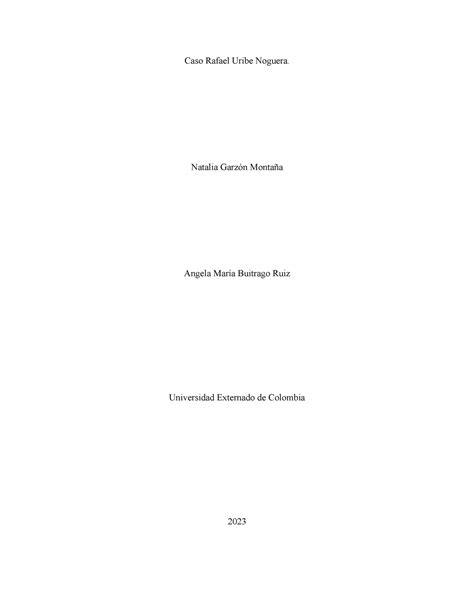 Caso Rafael Uribe Noguera Penal Caso Rafael Uribe Noguera Natalia