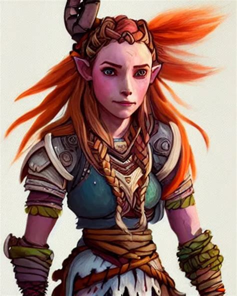 Female Firbolg Dungeons And Dragons With Long Braided Stable Diffusion