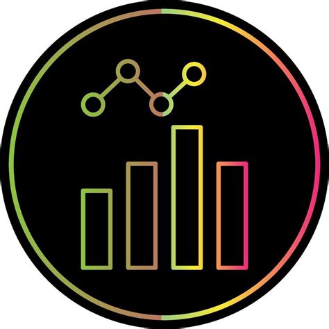 Datos An Lisis L Nea Degradado Debido Color Icono Vector En