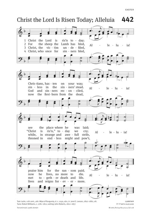 Christ the Lord is Risen Today | Hymnary.org