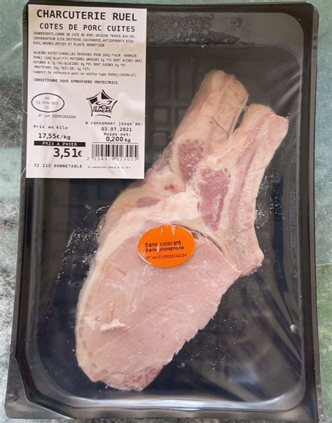 Côtes De Porc Cuites Charcuterie Ruel