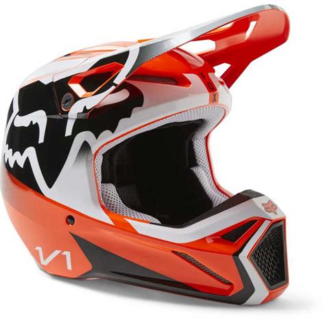 Casque Fox V1 LEED MIPS Orange Fluo 2023 Casque Moto Cross Fox 2023