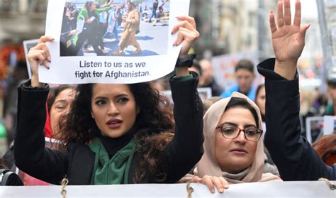 Afghan Women Take Protests Online As Taliban Crush Dissent The