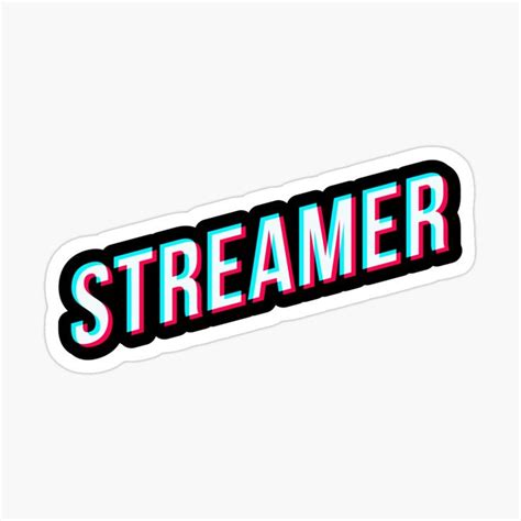 Sticker Mit Streamer Schriftzug Tik Tok Style Glitch Effekt Von HendeJens