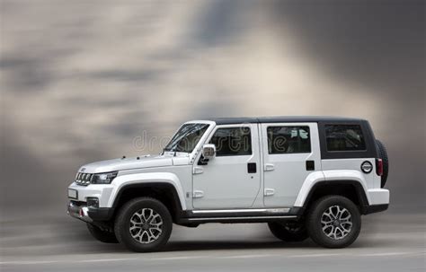 Baic Bj40 White Car Stock Image Image Of Baic Bj40 244300909