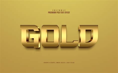 Efecto De Texto Psd Premium Editable Dorado Archivo Psd Premium