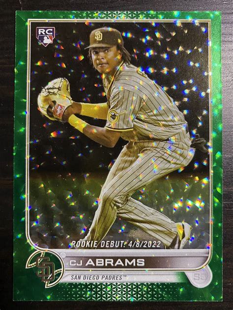 Topps Update Cj Abrams Rookie Debut Rc Green Foil Us Ebay