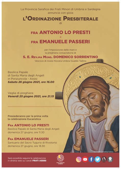 News Ordinazione Presbiterale Di Fra Antonio E Fra Emanuele Assisi Ofm