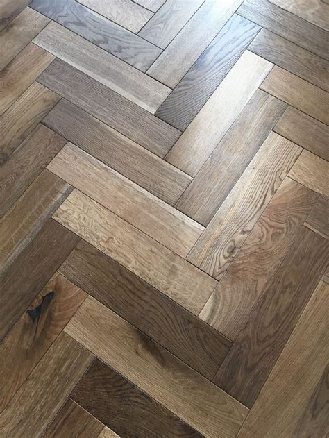 Smoked Oak Herringbone Herringbone Floor Flooring Hardwood Floors