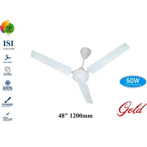 Blades Mm Orzinpro White Copper Ceiling Fan W Rpm At Rs