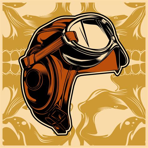 Retro Vintage Helmet With Gogglesvector 540670 Vector Art At Vecteezy