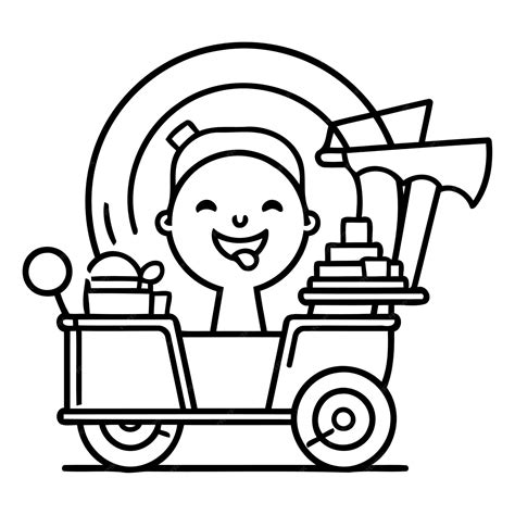 Premium Vector Cute Cartoon Delivery Boy Riding A Scooter Vector