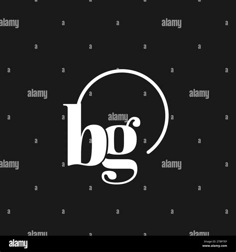 Bg Logo Initials Monogram With Circular Lines Minimalist And Clean