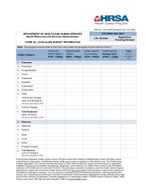 Fillable Online Bphc Hrsa Form A Health Center Program Look Alike Fax