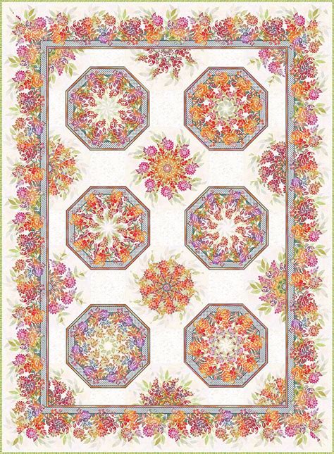 In The Beginning GARDEN Of DREAMS II Kaleidoscope Quilt Pattern By