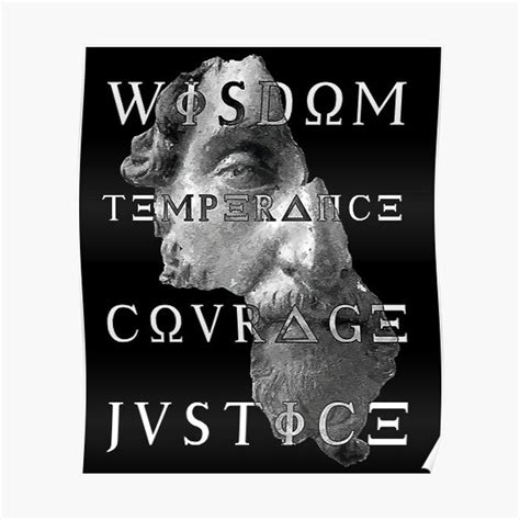 Marcus Virtues Of Stoicism Wisdom Courage Temperance Justice Premium