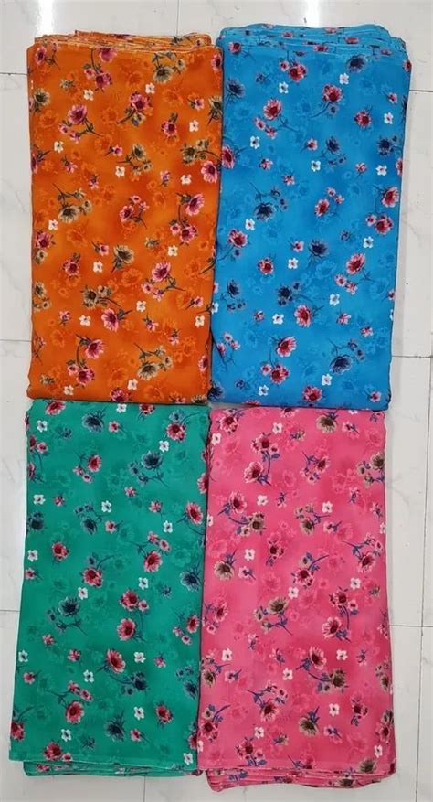 Inch Printed Georgette Fabric For Garments At Rs Meter In Surat