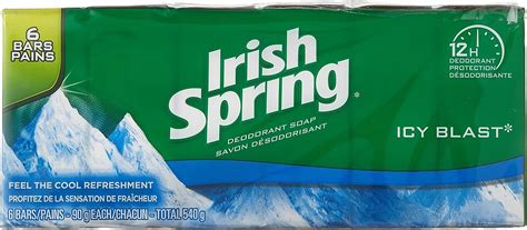 Irish Spring Icy Blast Deodorant Bar Soap 6x90g Amazon Ca Health