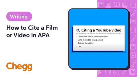 How To Cite A Film Or Video In APA Chegg YouTube