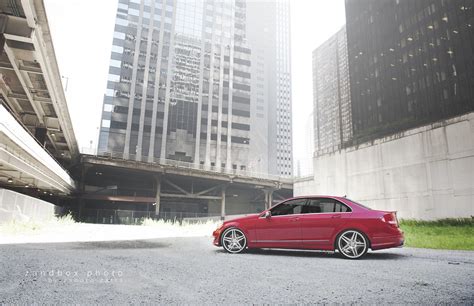 Modest Yet Nice Tuning for Red Mercedes C Class — CARiD.com Gallery