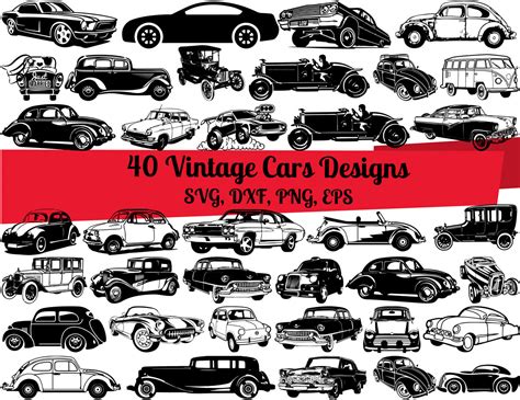 40 Classic Car Svg Bundle Retro Car Svg Vintage Cars Svg Etsy Australia