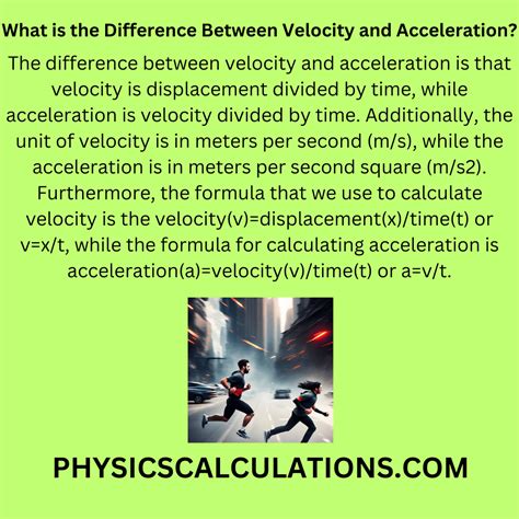 What Is The Difference Between Velocity And Acceleration